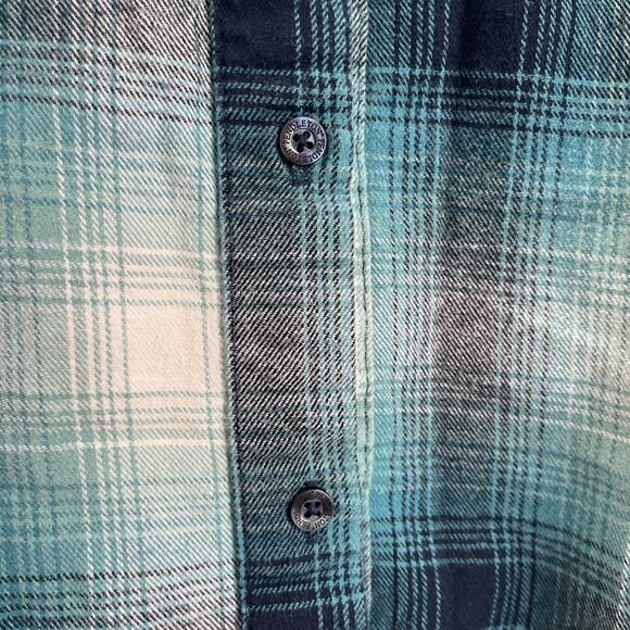 Pendleton Women’s Blue Black Plaid 100% Cotton Button Down Pajama Top Size Small - Picture 4 of 8